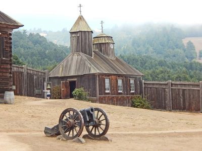 Fort Ross, a historic Russian settlement in Northern California