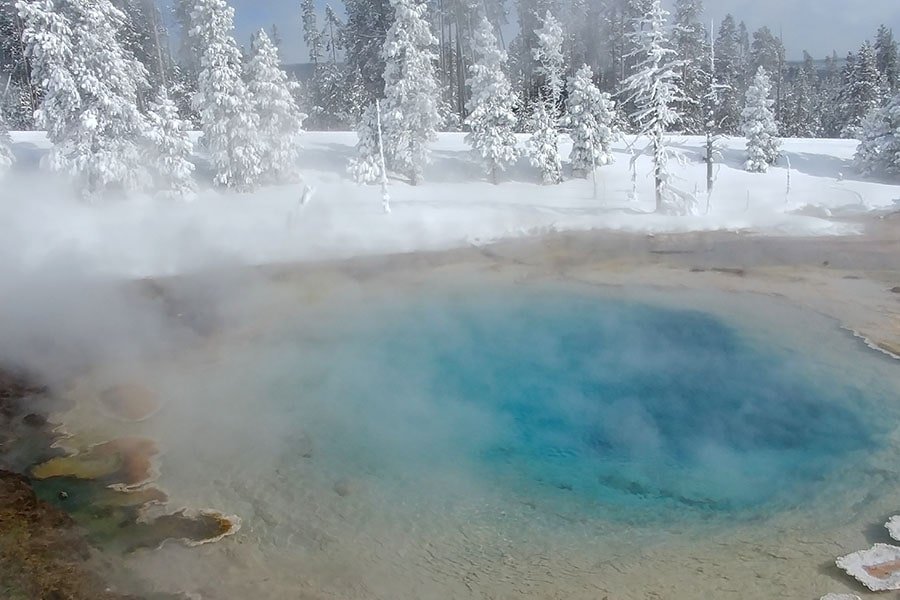 Yellowstone National Park colorful winters